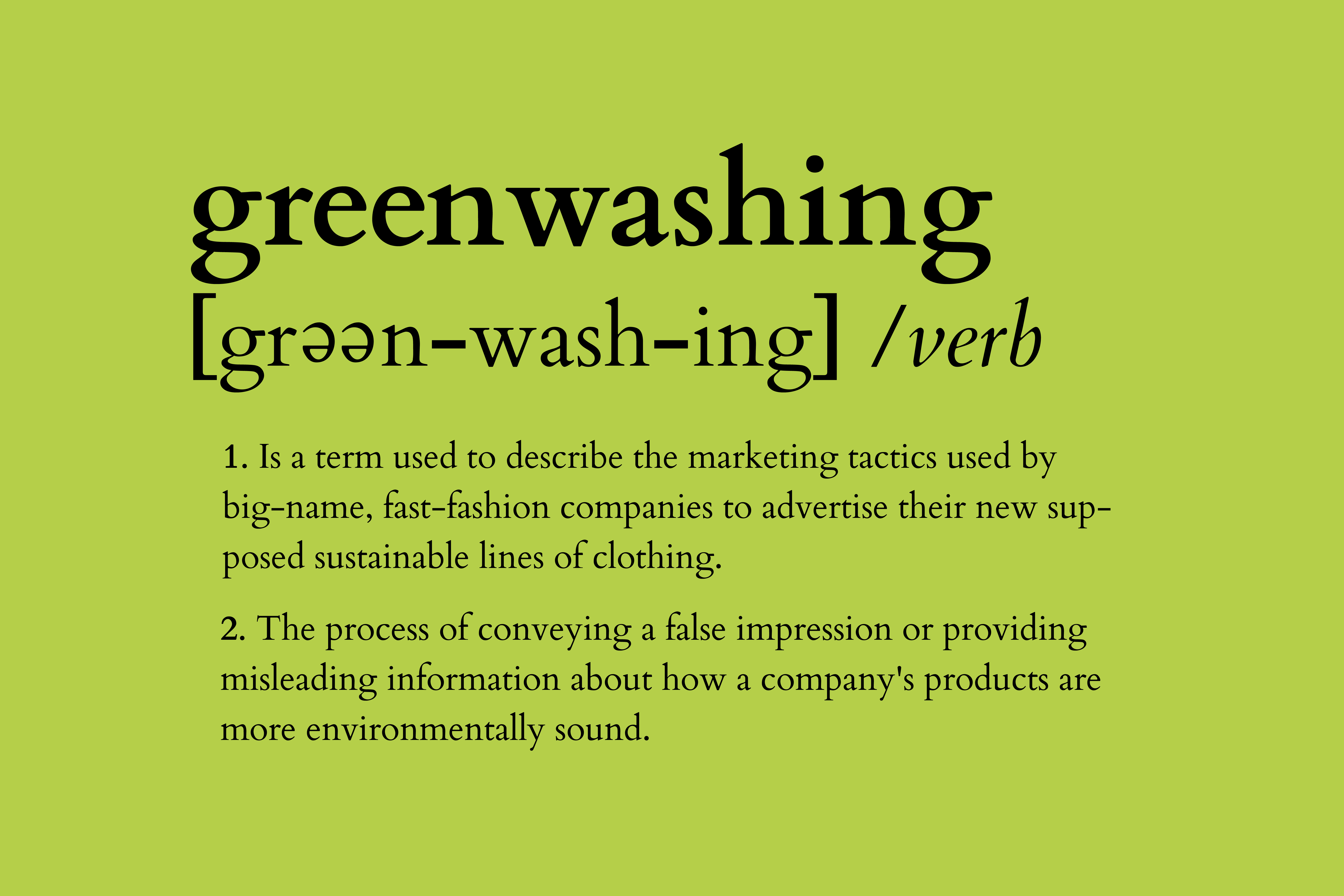 Greenwashing in the Luxury Goods Industry