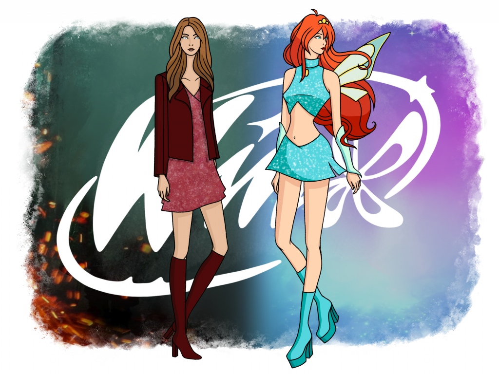 Fate: The Winx Saga Cast Next To The Winx Cartoons